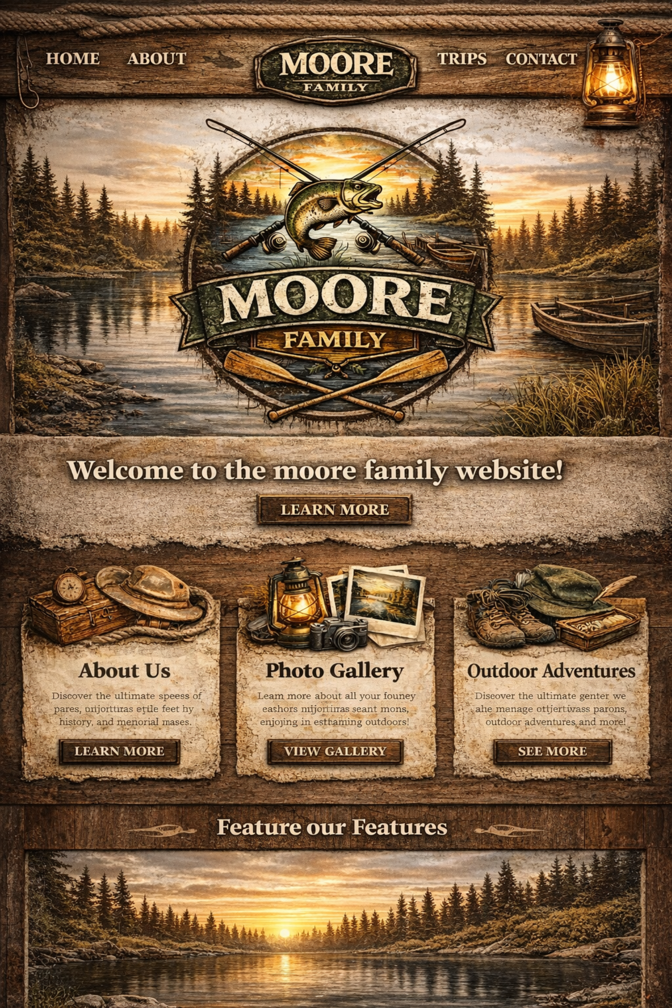 Moore family rustic lake design